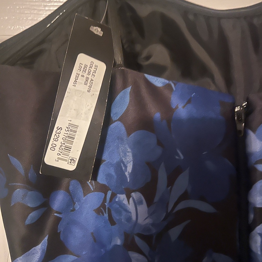 [NWT] Betsy & Adam High-Low Elegant Strapless Floral Dress - Picture 8 of 10